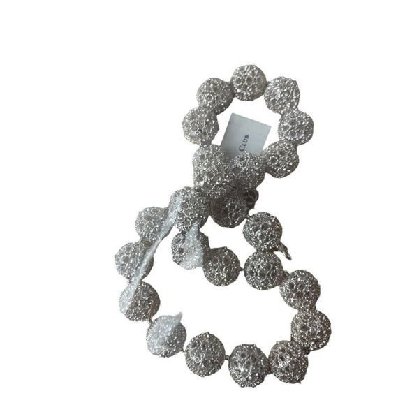 CHARTER CLUB Silver-Tone Filigree Ball All-Around Necklace, 18" + 2" extender - Picture 6 of 9